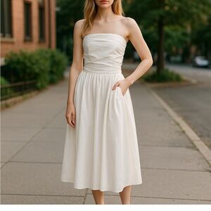 Band of the Free White Strapless Dress